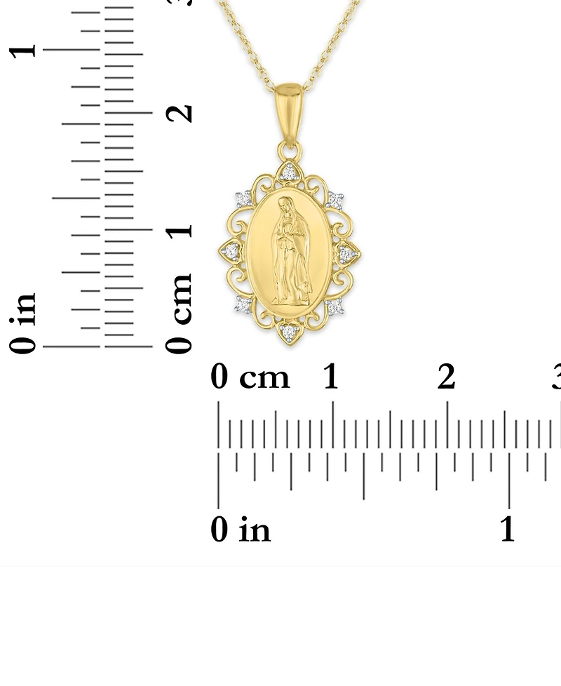Macy's Diamond Pendant Necklace (1/20 ct. t.w.) in 10K Yellow Gold