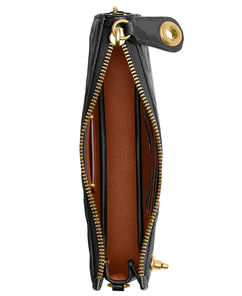 Coach Penn Signature Patent Leather Shoulder Bag