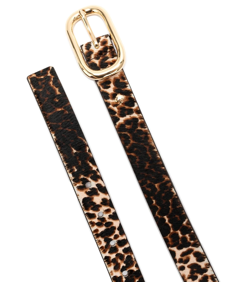 kate spade new york Leopard Print Molten Buckle Belt