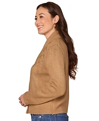 Democracy Petite Embroidered Cardigan