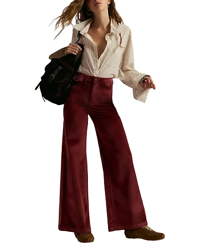 Free People Women's Kellee Ultra Wide Leg High Rise Jeans