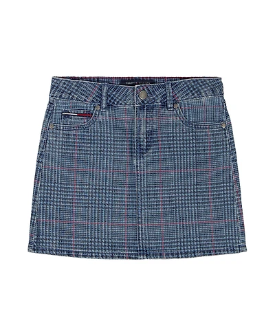 Tommy Hilfiger Girls 7-16 Glen Plaid Denim Mini Skirt