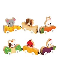 Janod Mix & Match Magnetic Animal Cars - Set of 6
