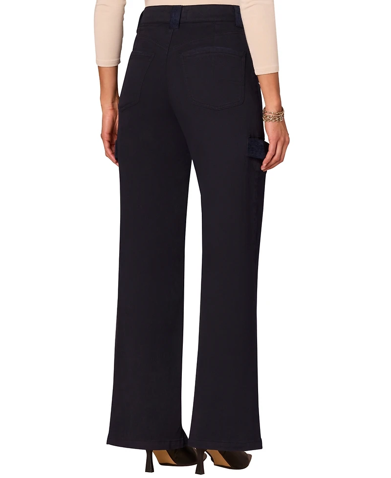 Democracy Petite "Ab" Solution Wide Leg Sky Rise Jeans