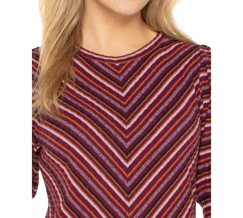 Liverpool Los Angeles Women's Striped Crewneck Top