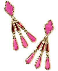 Kendra Scott Multi-Stone Gold-Tone Three-Tier Drop Earrings