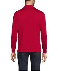 Lands' End School Uniform Men's Rapid Dry Long Sleeve Modern Fit Polo