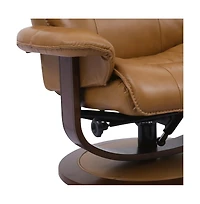 Parker Living Knight - Butterscotch Manual Reclining Swivel Chair and Ottoman