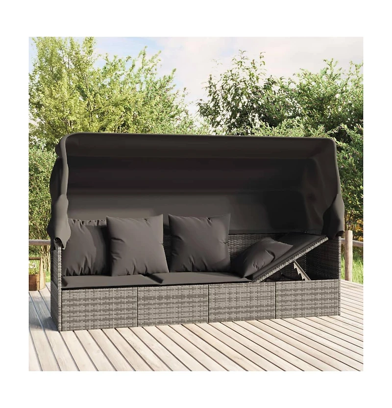 Outdoor Lounge Bed Grey
