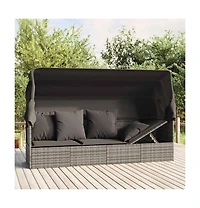 Outdoor Lounge Bed Grey
