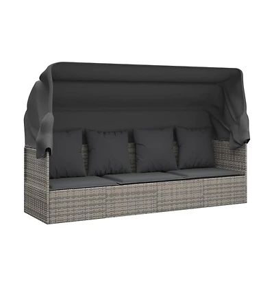 Outdoor Lounge Bed Grey
