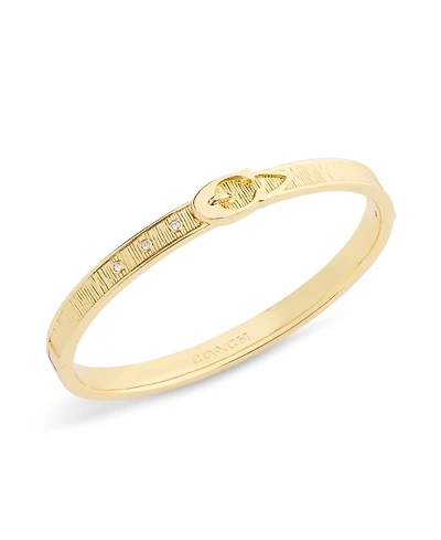 Coach Gold Plated Buckle Bangle Bracelets