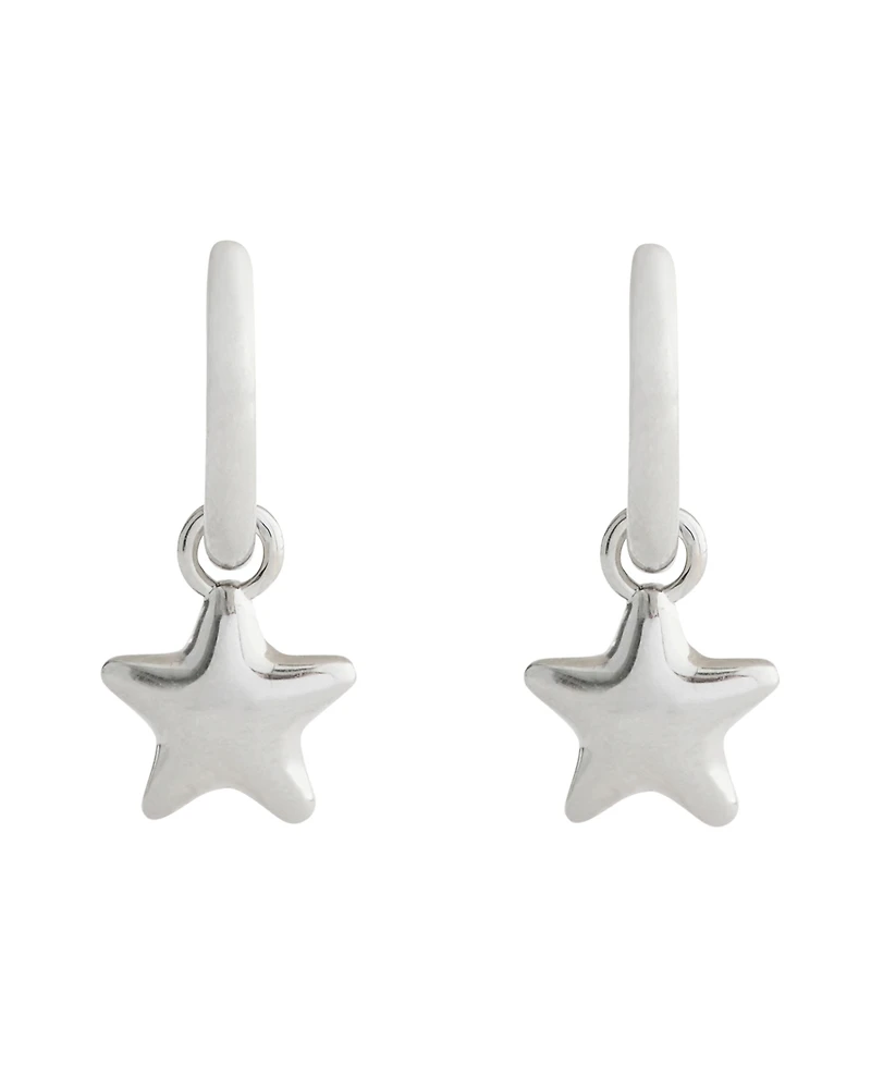 Coach Minimal Star Huggie Drop Earrings