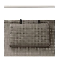 Sun Lounger Taupe Textilene, steel Double Double Sun Lounger