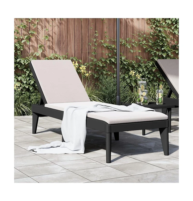 Sun Lounger Anthracite 100% Polypropylene Standard