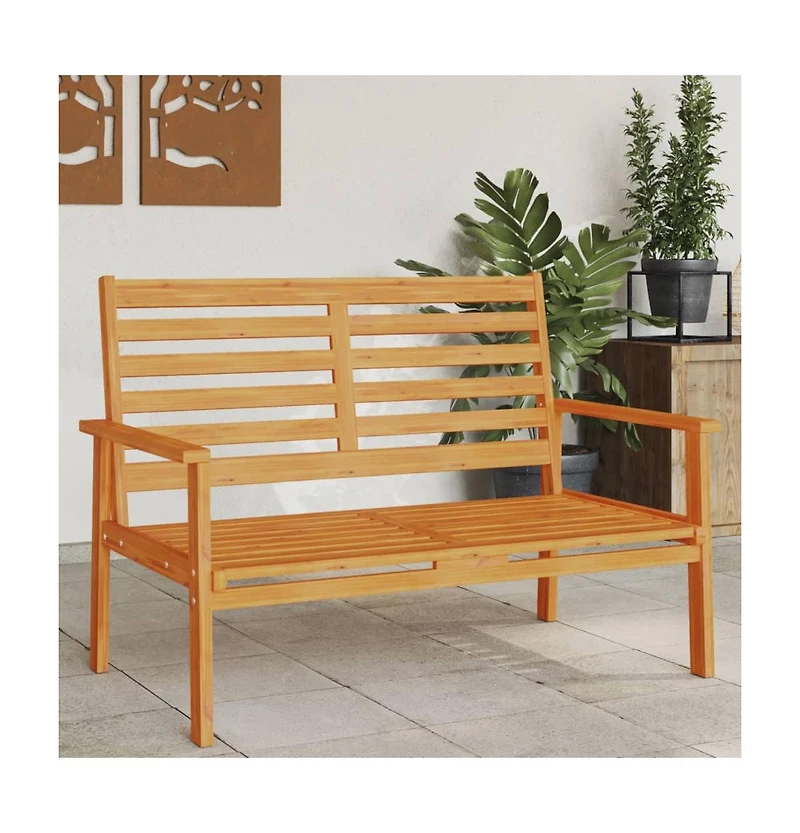 Garden Sofa Bench Natural Wood Solid Acacia Wood Medium Durable