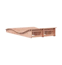 Sun Lounger Natural Wood Solid Douglas Wood Large