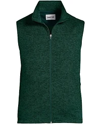 Lands' End Men's School Uniform Unisex Sweater Fleece Zip Front Vest
