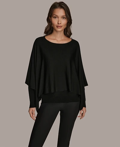 Donna Karan New York Women's Long Sleeve Cape Sweater