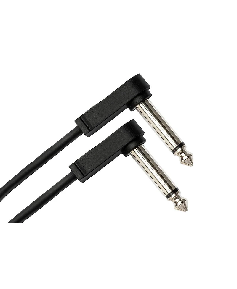 Hosa Technology 18" Molded Low-Profile Right-Angle to Same Flat Guitar Patch Cable