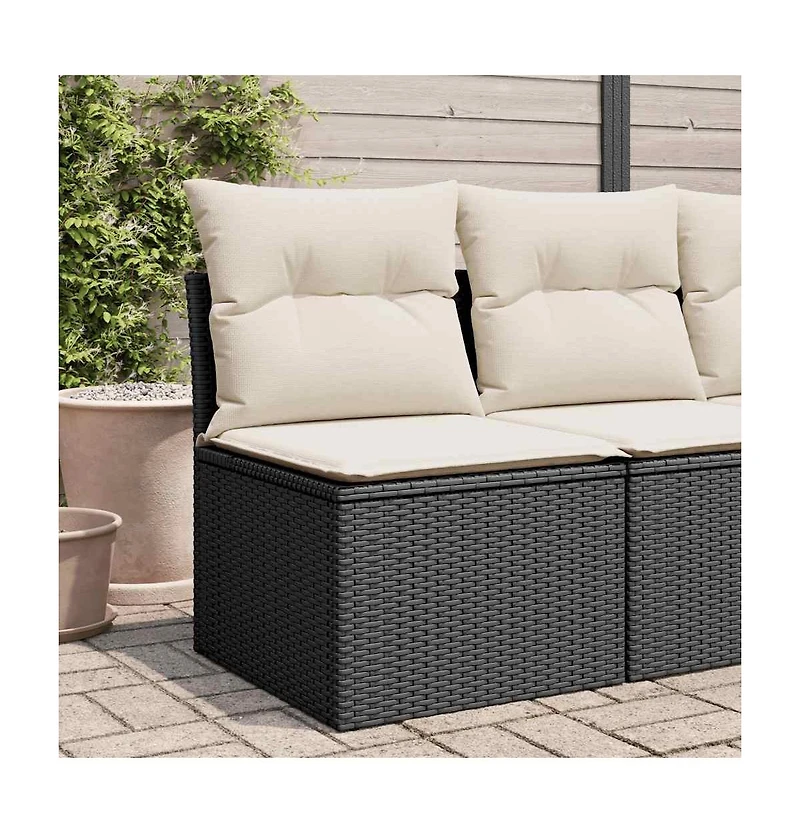 Garden Chair Black, Cream White
