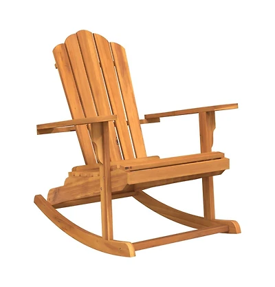 Garden Rocking Adirondack Chair Teak Solid teak wood Medium