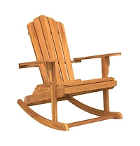 Garden Rocking Adirondack Chair Teak Solid teak wood Medium