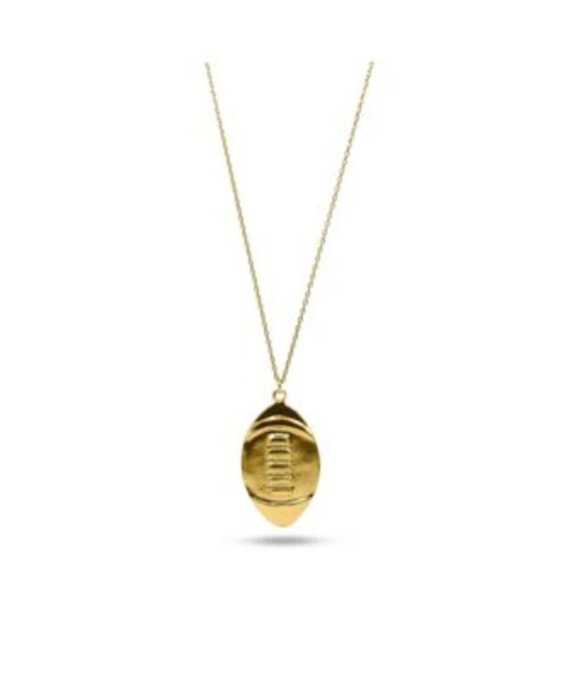 14k Gold Filled Dainty Chain NecklaceWith Gold Plated Football Charm