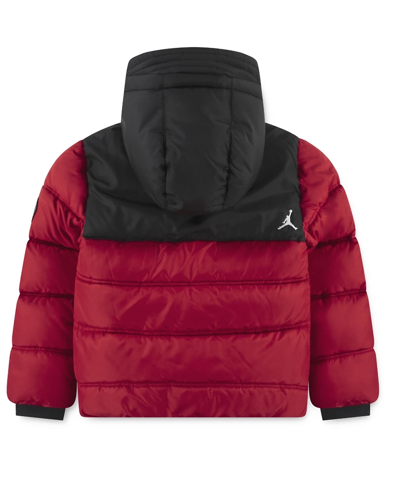 Jordan Big Boys Printed Full-Zip Hooded Puffer Jacket