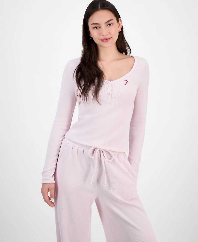Madden Girl Juniors' Hacci-Knit Wide-Leg Sweatpants