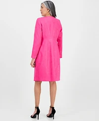 Le Suit Women's Jacquard Jacket & Round-Neck Sheath Dress