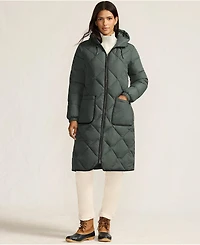 Lands' End Women's FeatherFree Insulated Diamond Quilted Maxi Coat