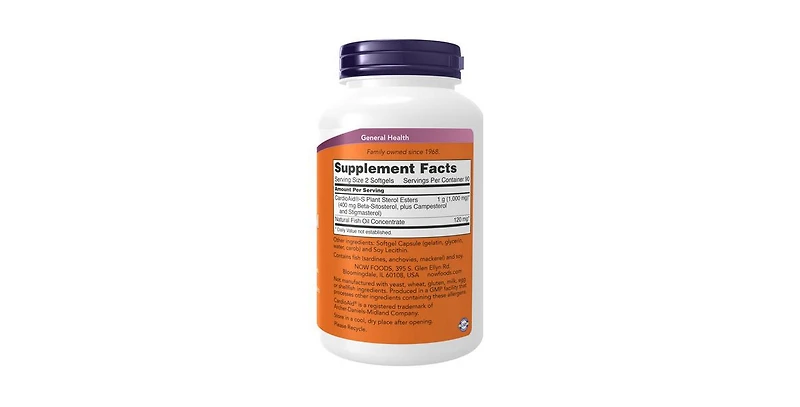 Now Foods Beta-Sitosterol Plant Sterols ,180 Softgels