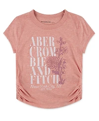 abercrombie kids Girls 5-18 Flower Lock Up Baby Short Sleeve T-Shirt