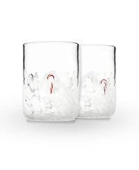 Godinger Candy Cane Double Old Fashioned Glasses - 13.5 oz., Set of 2