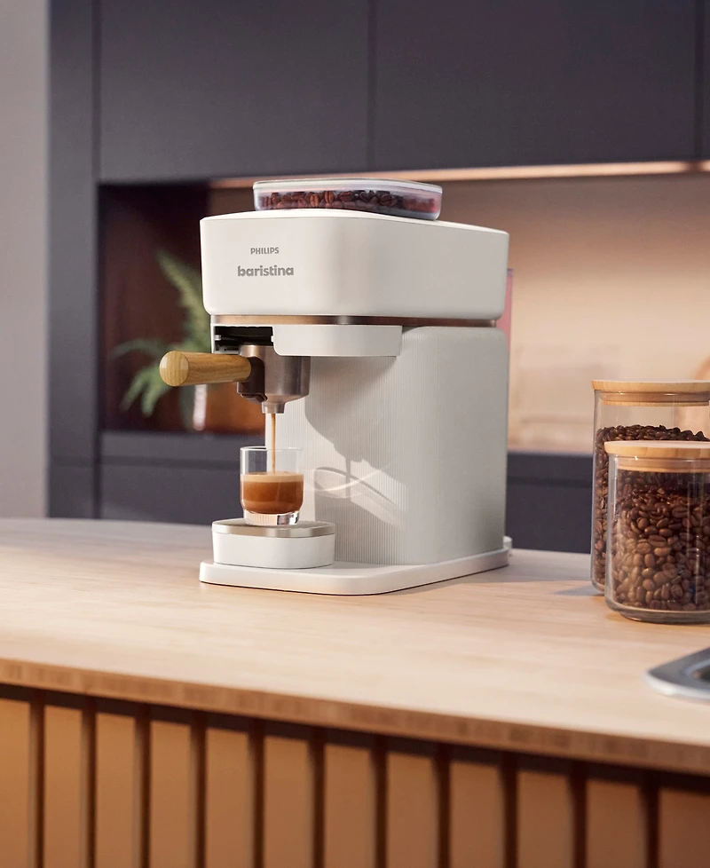 Philips Baristina Automatic Espresso Machine with Ash Wood Portafilter