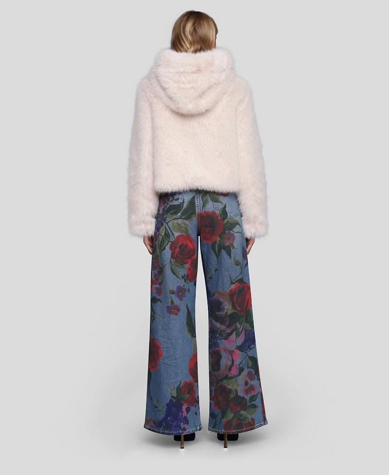 Avec Les Filles Women's Cropped Long Sleeve Jacket