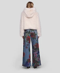 Avec Les Filles Women's Cropped Long Sleeve Jacket