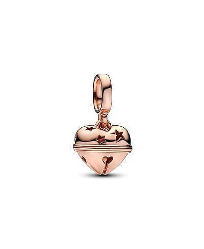 Pandora Rose Gold Plated Heart Bell dangle Charms