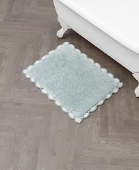 Laura Ashley Heathered Crochet Border Cotton Bath Rug