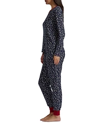 Tommy Hilfiger Women's 2-Pc. Packaged Printed Thermal Pajamas Set