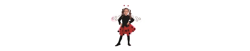 Dress Up America Toddler Ladybug Dress, Wings & Headband Costume Set