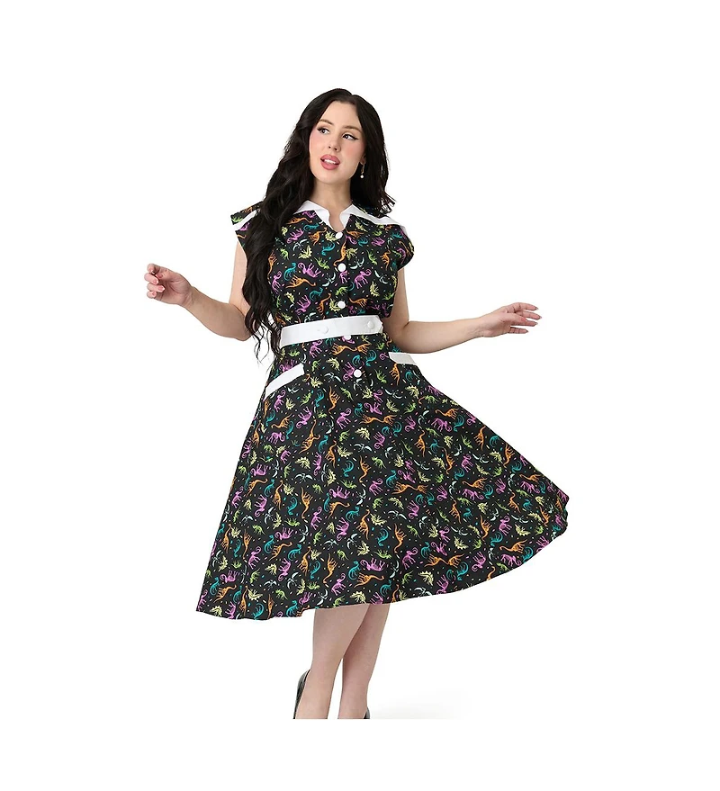 Unique Vintage Plus 1950s Hedda Swing Dress