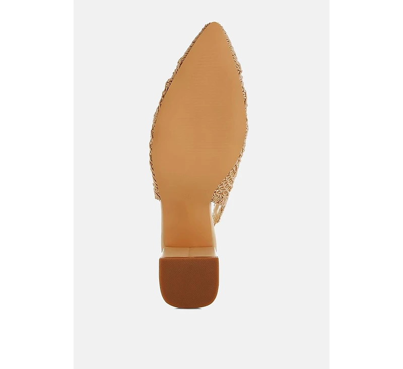 Tolina Woven Design Slingback Sandals Women