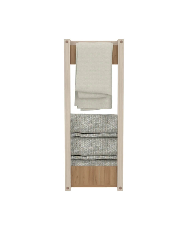 Depot E-Shop Ambia Wall Tower Rack, Natural Oak