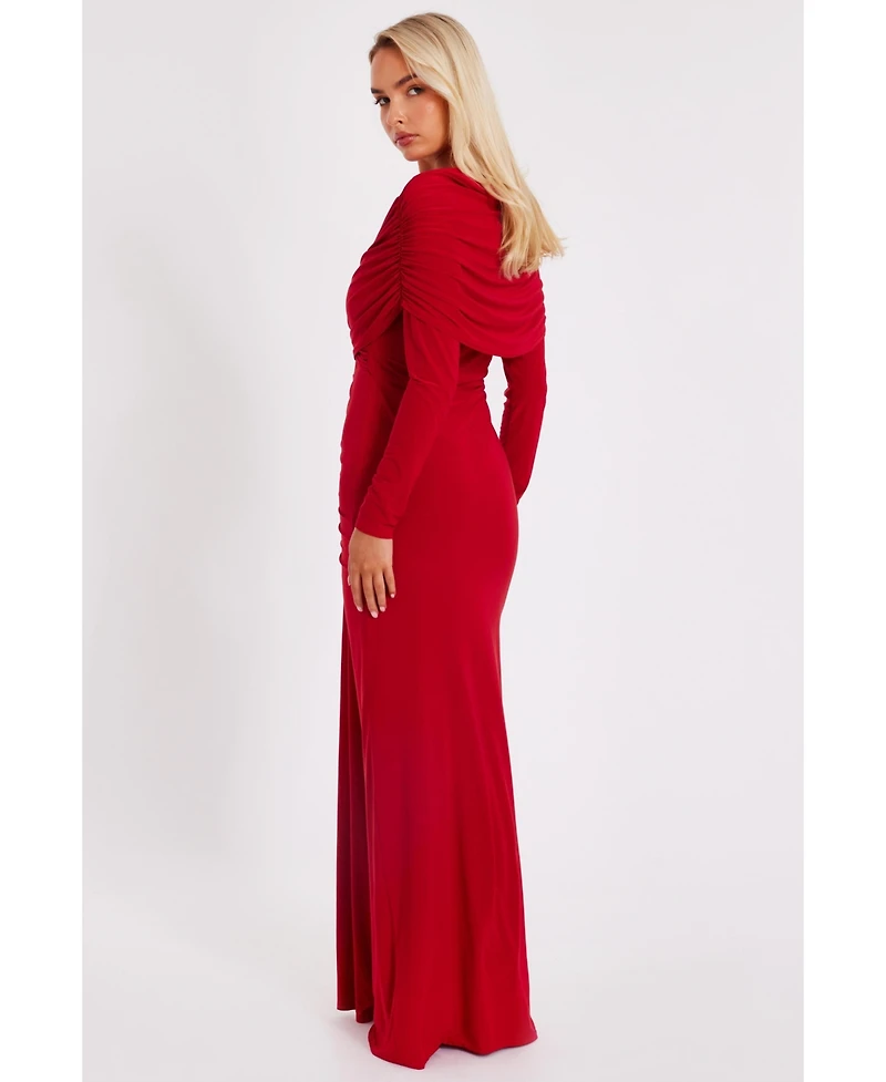 Quiz Women's Ity Maxi Dress with Draping