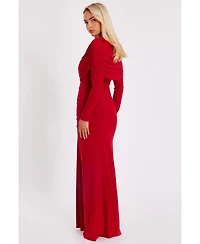 Quiz Women's Ity Maxi Dress with Draping