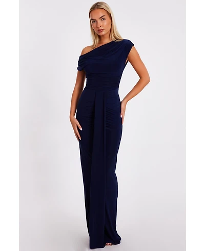Quiz Women's Soft Touch Off Shoulder Ruched Maxi Dress