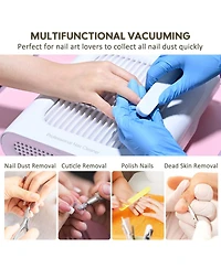 Byootique Nail Desk Station Kit w/ Nail Lamp Dust Collector Electric Drill Machine