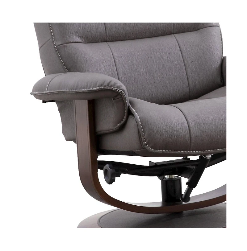 Parker Living Knight - Haze Manual Reclining Swivel Chair and Ottoman